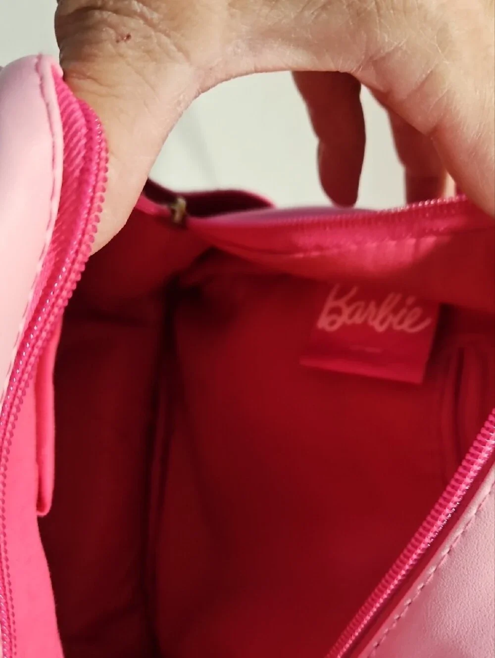Barbie Pink Embossed Palm Tree Mini Backpack